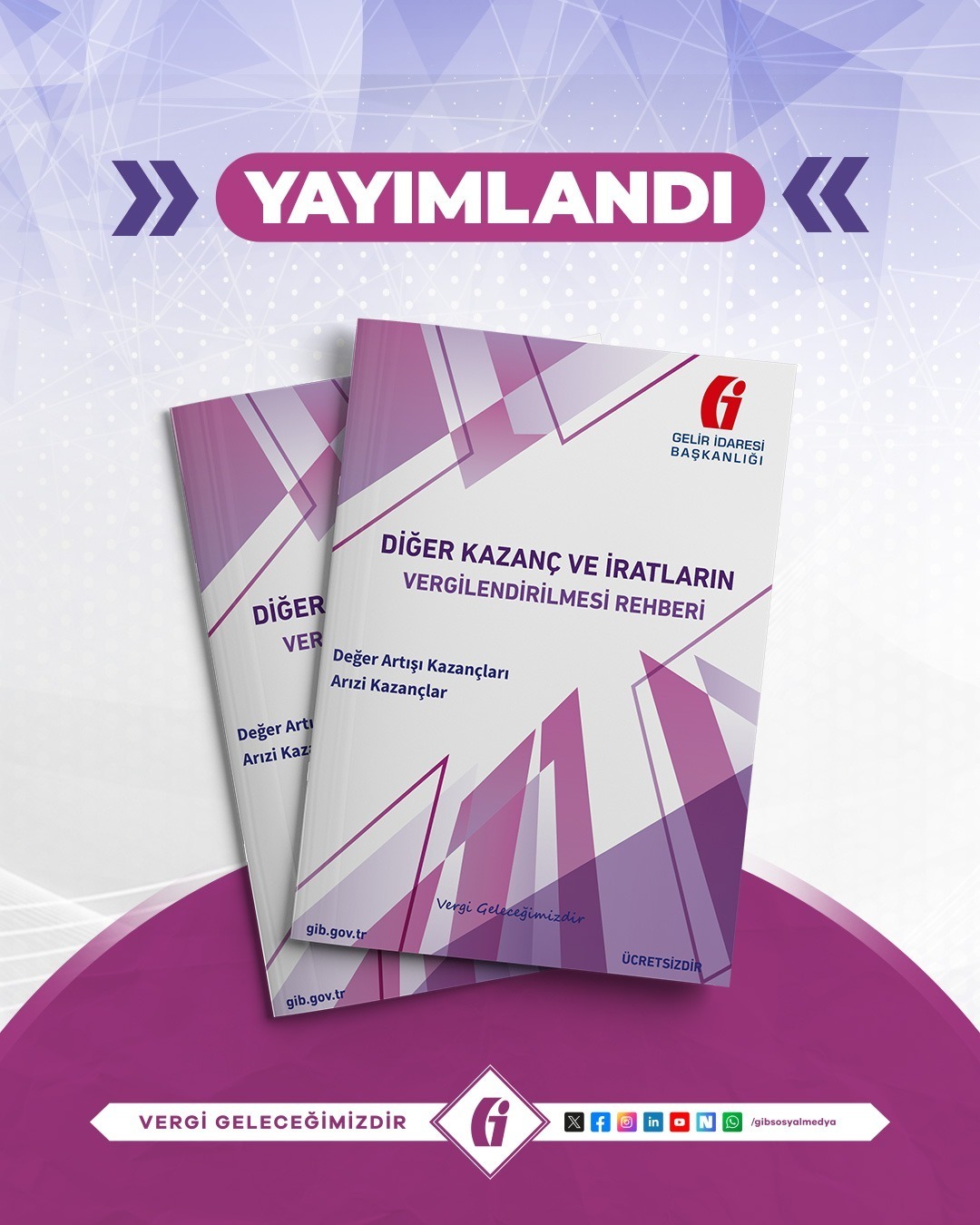 2025 takvim yılında diğer kazanç ve irat elde eden gerçek kişilere yönelik olarak hazırlanan “Diğer Kazanç ve İratların Vergilendirilmesi Rehberi” güncellenerek kullanıma sunulmuştur.