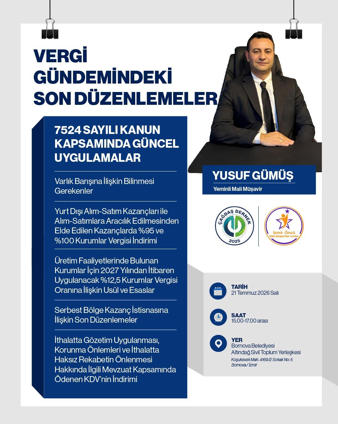 Vergi Gündemindeki Son Düzenlemeler Semineri